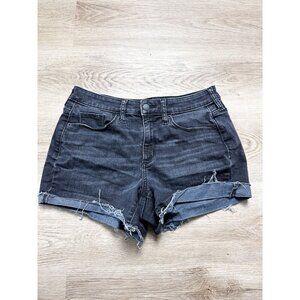 Universal Thread High Rise Black Denim Shorts Womens 6 Jean 3in inseam